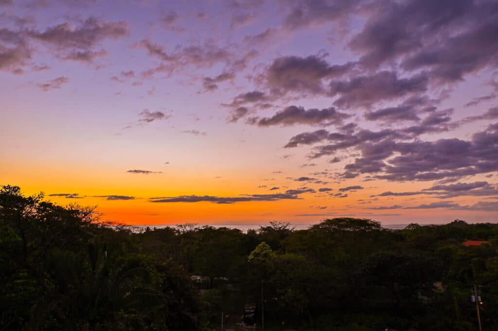 Sunset at the Nosara resort